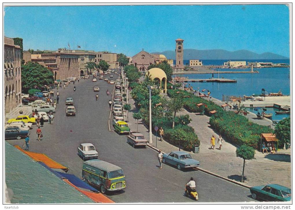 Rhodos - Mandraki Quai: FORD FK 1250, HILLMANN IMP, OPEL REKORD-A, FIAT 1300,PEUGEOT 404 Etc. -Auto/Car - Greece - Turismo