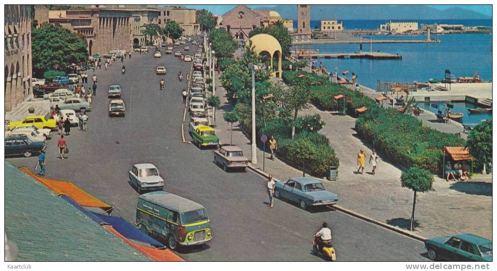 Rhodos - Mandraki Quai: FORD FK 1250, HILLMANN IMP, OPEL REKORD-A, FIAT 1300,PEUGEOT 404 Etc. -Auto/Car - Greece - Turismo