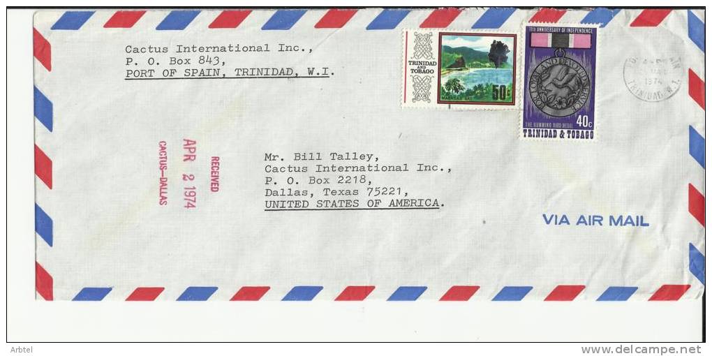 TRINIDAD TOBAGO CC SELLOS INDEPENDENCIA MARACAS BAY MEDALLA PAJARO - Trinidad & Tobago (1962-...)