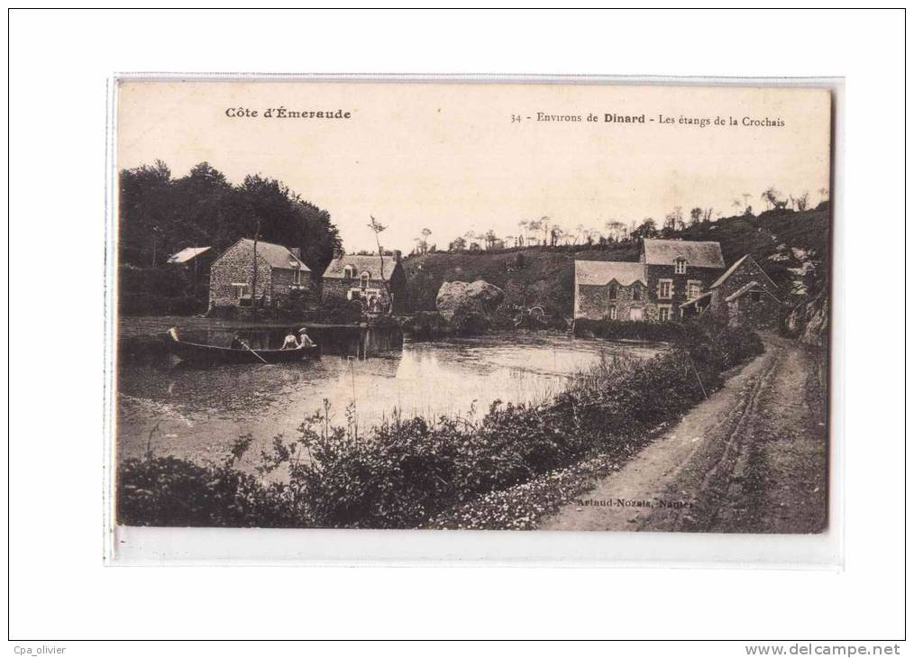 35 DINARD (environs) Etangs De La Crochais, Animée, Ed Artaud 34, Cote D'Emeraude, 1916 - Dinard