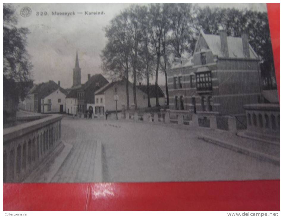 6 p  MAASEIK: BOSCHPOORT, Grote markt,   KAREIND,   une VILLA     MOULIN A l' EAU,    BOSSTRAAT