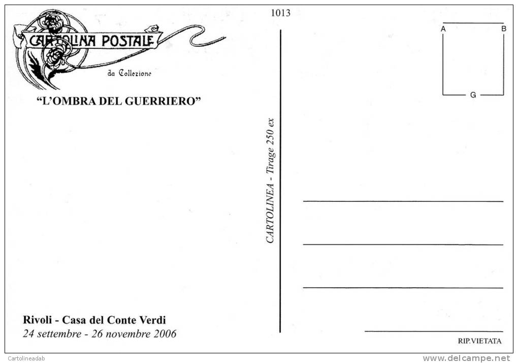 [DC1013] CARTOLINEA - L´OMBRA DEL GUERRIERO - RIVOLI - CASA DEL CONTE VERDI - Rivoli