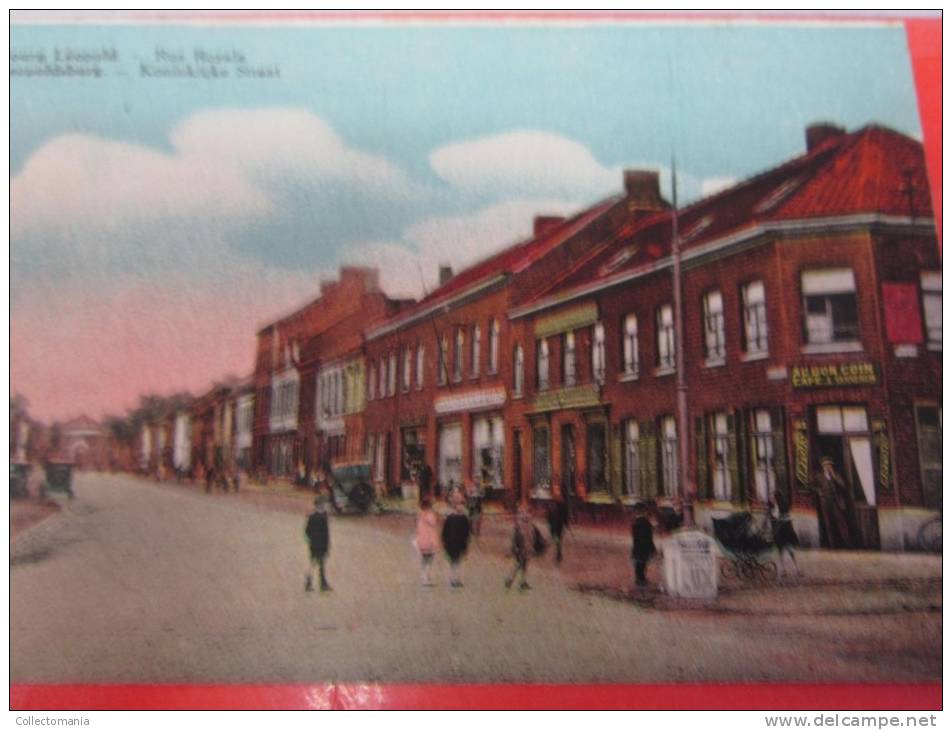 8 p  LEOPOLSBURG:rue royale, Canal  , Station,   rue Régence,  rue Royale,    rue Royale   , Kiosk,    Moulin