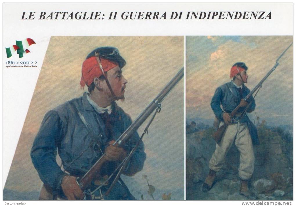 [DC1407] CARTOLINEA - LE BATTAGLIE: II GUERRA DI INDIPENDENZA - UN CACCIATORE DELLE ALPI - (7) - Storia