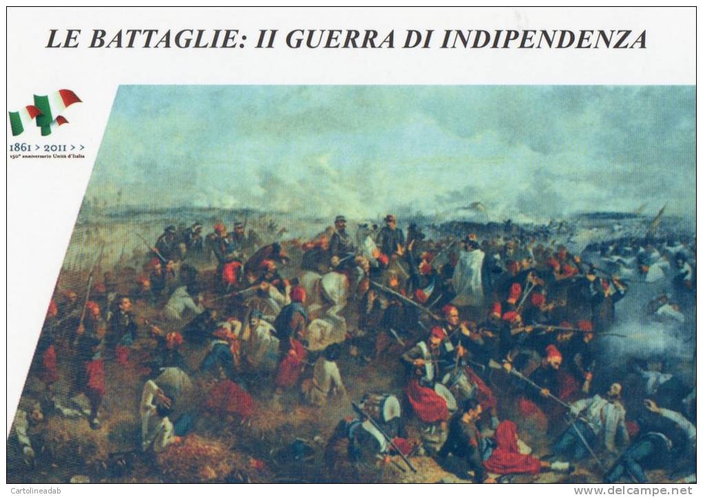 [DC1409] CARTOLINEA - LE BATTAGLIE: II GUERRA DI INDIPENDENZA - VITTORIO EMANUELE E GLI ZUAVI A PALESTRO (9) - Histoire