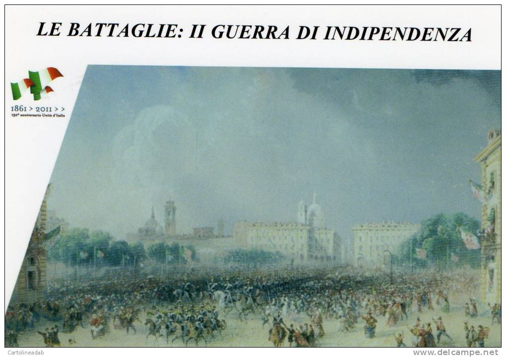 [DC1415] CARTOLINEA - LE BATTAGLIE: II GUERRA DI INDIPENDENZA - IL REGGIMENTO SAVOIA PARTE DA TORINO PER IL CAMPO (15) - Storia