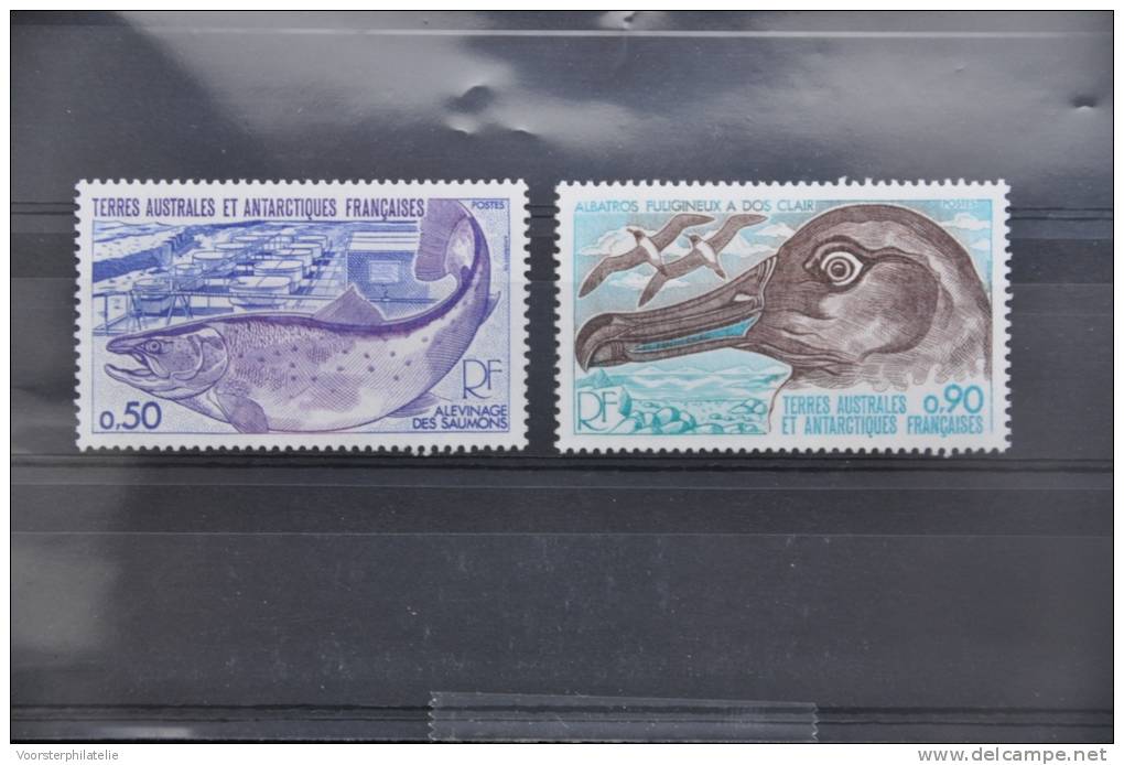 ANTARCTICS ANTARCTIQUES TAAF 1976 MI 117-18 ALBATROS ZALM SALMON FISH BIRD  MNH POSTFRIS ** - Andere & Zonder Classificatie