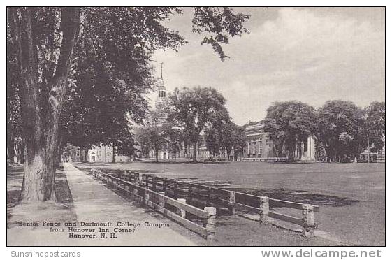 New Hampshire Hanover Senior Fence And Dartmouth College Camps From Hanover Inn Corner Albertype - Concord