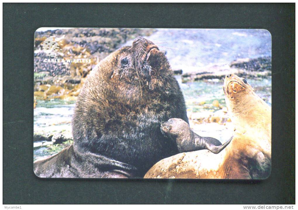 FALKLAND ISLANDS  -  Chip Phonecard/Sea Lions As Scan - Falklandeilanden