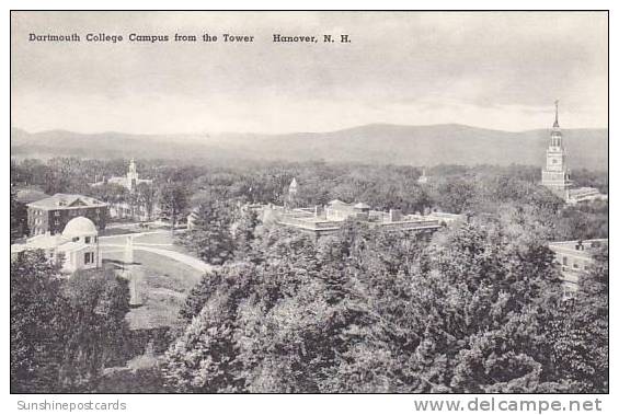 New Hampshire Hanover Campus From The Tower Dartmouth College Albertype - Concord