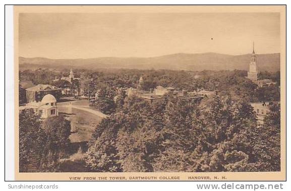 New Hampshire Hanover View From The Tower Dartmouth College Albertype - Concord