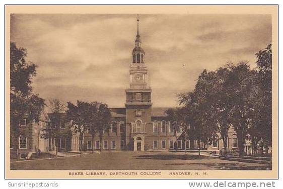 New Hampshire Hanover Baker Library Dartmouth College Albertype - Concord