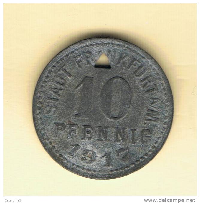 ALEMANIA - GERMANY - FRANKFURT  10 Pfennig 1917 - Otros & Sin Clasificación