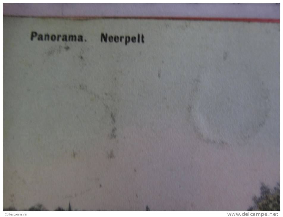 4 postkaarten. NEERPELT : Panorama,     Jaak Tassetstraat  , Villa Heerstraat - editeur JACOBS