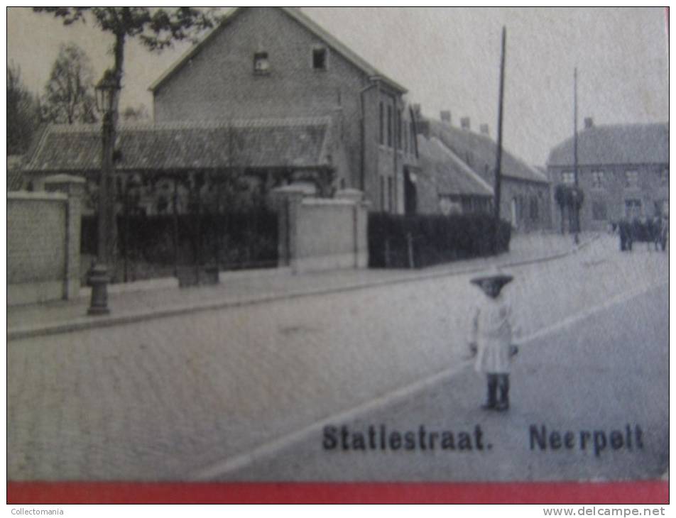 4 postk. NEERPELT :  MARKT,  STATIESTR.,  HOEKSTR.,   STATIESTR.,