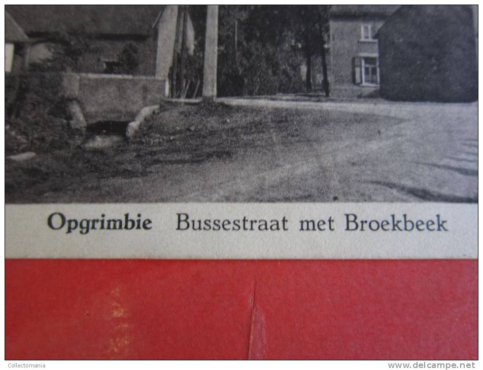 4 postkaarten  :OPGRIMBIE :   Bussestr.,    WINDMOLENWEG,       PRIESTERSWEG