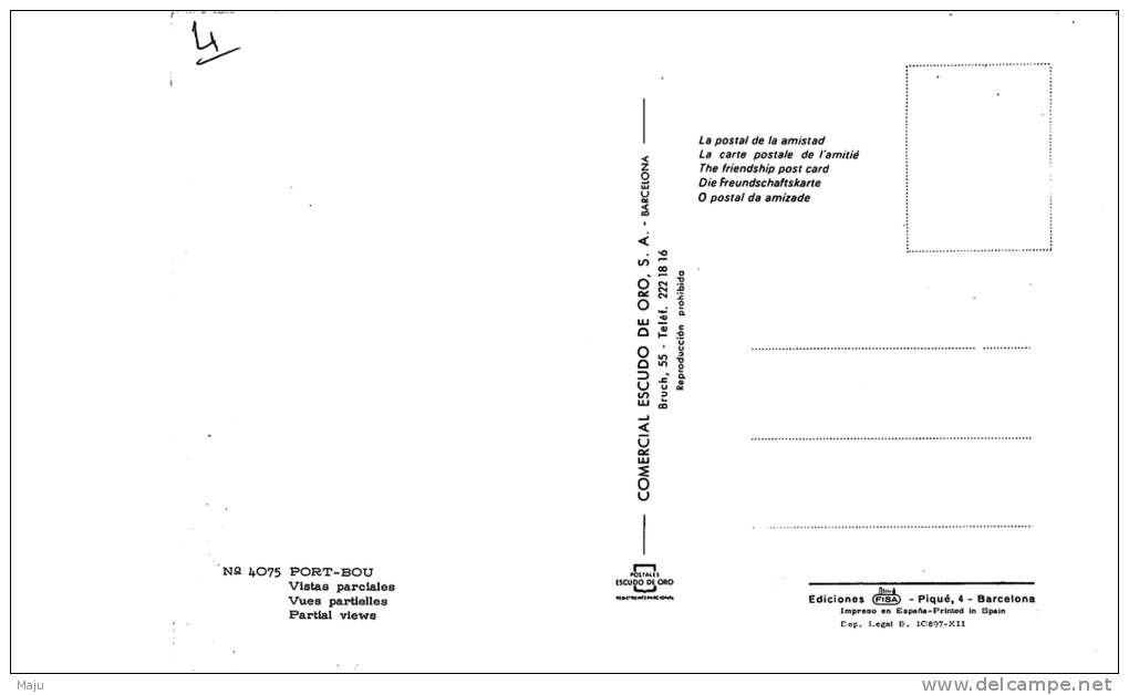 PORT BOU   MULTIVUES  SCANS RECTO VERSO - Autres & Non Classés