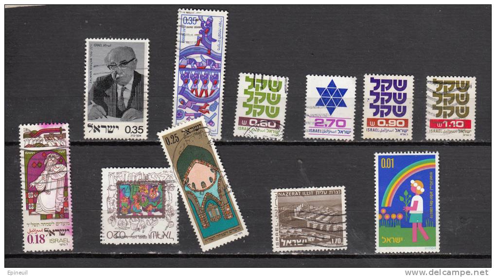 ISRAEL ° YT N°LOT 11 TIMBRES 582 584 - Collections, Lots & Séries
