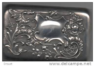 ETUI A CIGARETTES EN METAL ARGENTE STYLE ART DECO - Porta Sigarette (vuoti)