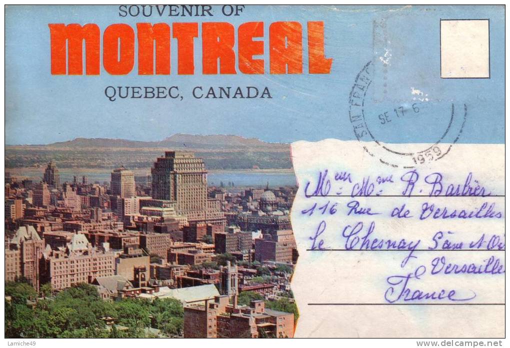 MONTREAL CARTES DEPLIANT 12 VUES CIRCULEE 1959 - Montreal