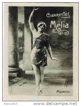 CHROMO PUBLICITAIRE EROTIQUE ARTISTE PIN UP  CIGARETTES MELIA  : " MORINI " - Melia