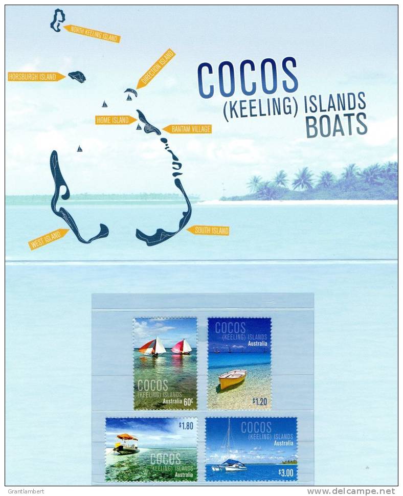 Cocos Islands 2011 Boats Presentation Pack - See 2nd Scan - Isole Cocos (Keeling)