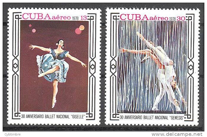 Cuba: Yvert N°A306/7**; Ballet - Poste Aérienne