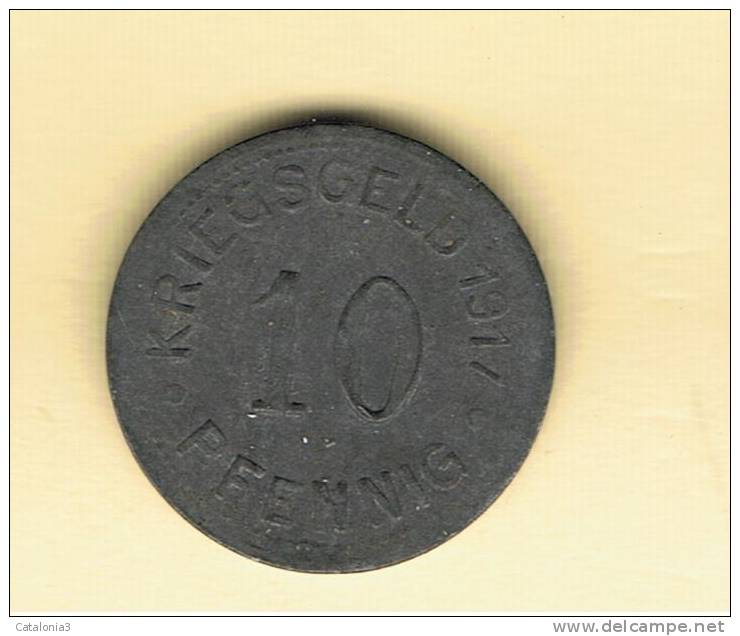 ALEMANIA - GERMANY - MUNSTER  10 Pfennig 1917 - Otros & Sin Clasificación