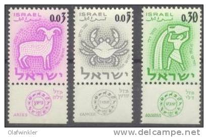 1962 Definitives: Zodiac Signs Additional Values TAB Bale 236-8 / Sc 215-7 / Mi 249-51 MNH/neuf/postfrisch [gra] - Ongebruikt (met Tabs)