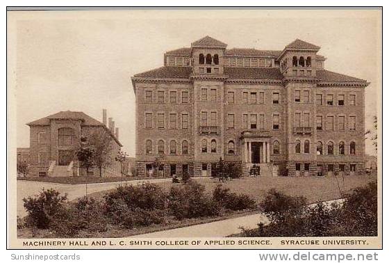 New York Syracuse University Machinery Hall And L C Smith College Of Applied Science Artvue - Syracuse