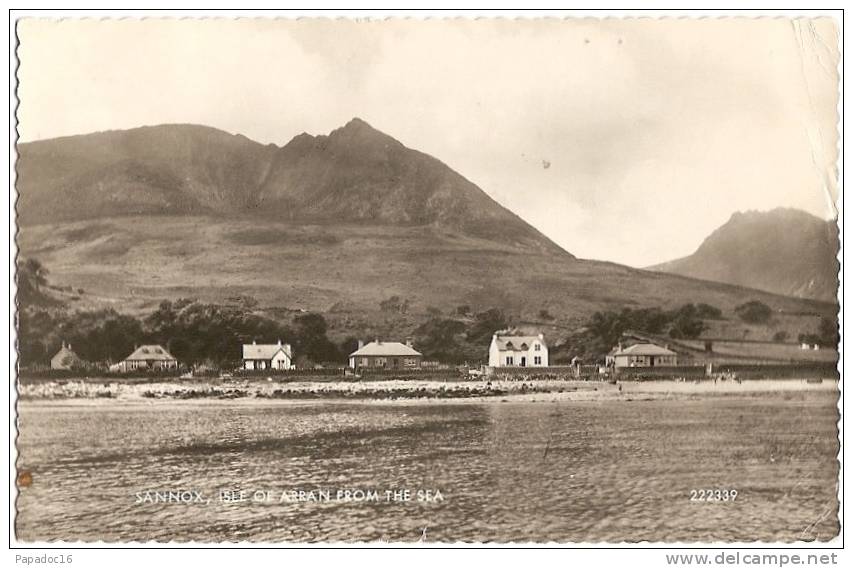 GB - Sc - Ay - Sannox, Isle Of Arran From The Sea - Real Photo Valentine's Post Card N° 222339 (circulated 1963) - Ayrshire