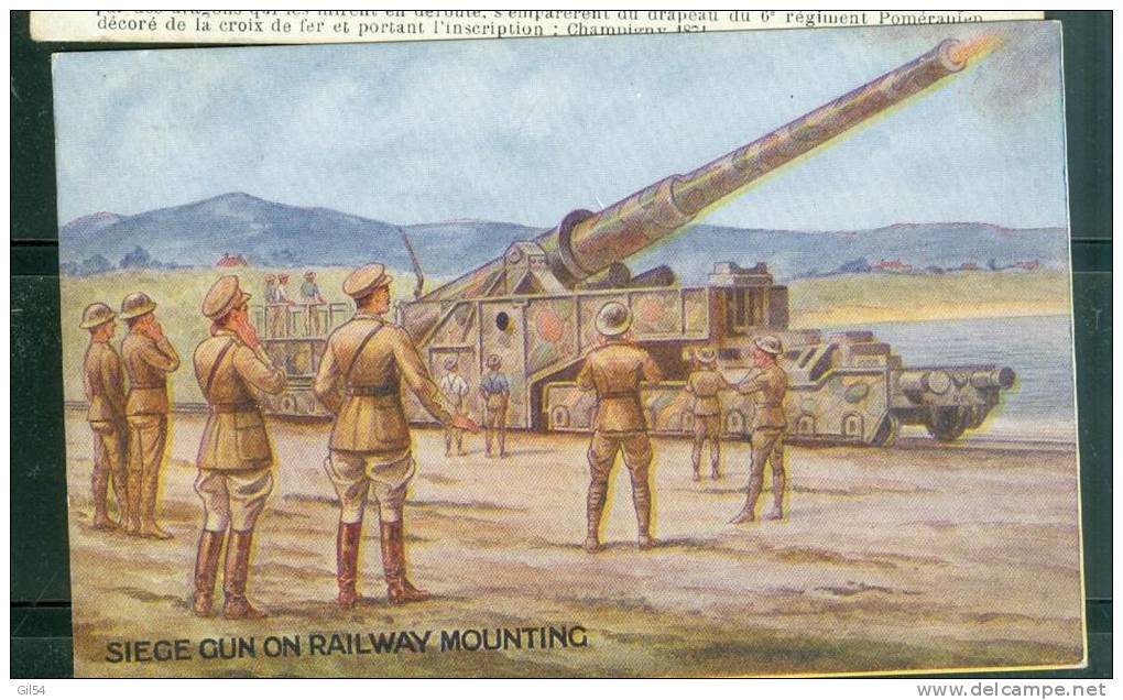 Siege Gun On Railway Mounting   - Bcb105 - Matériel