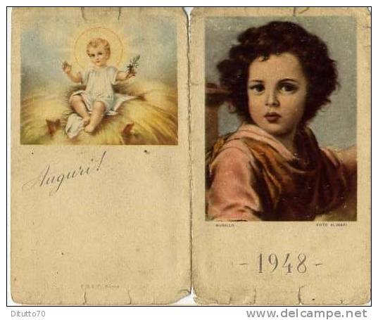 Calendarietto - Bambinello - Gesu' - Murillo 1948 - Formato Piccolo : 1941-60