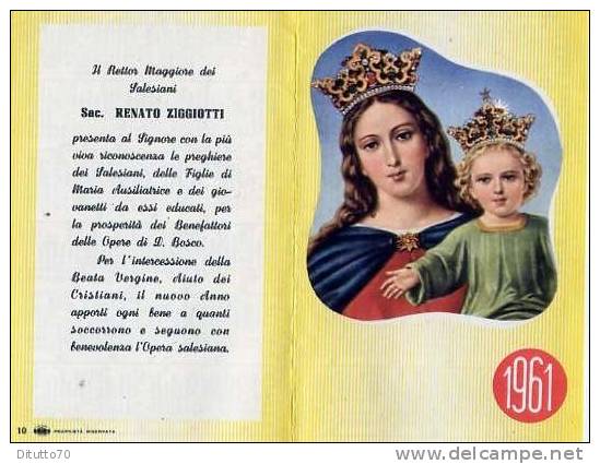 Calendarietto - Opera Di Don Bosco - Sac.renato Ziggiotti 1961 - Kleinformat : 1961-70