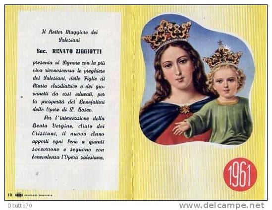 Calendarietto - Opera Di Don Bosco - Sac.renato Ziggiotti 1961 - Petit Format : 1961-70