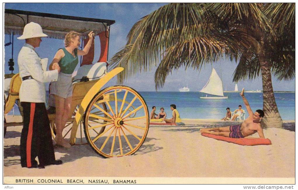 Nassau Bahamas Old Postcard Mailed - Bahamas