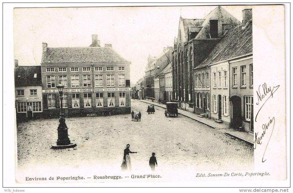 Postkaart / Carte Postale "Poperinge / Rousbrugge - Grote Markt / Grand'Place" - Poperinge