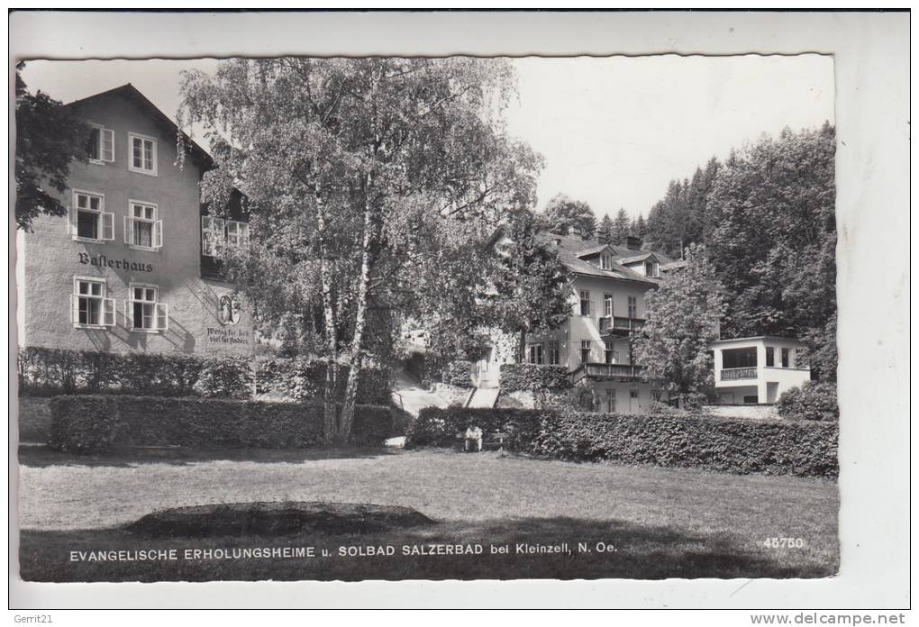 A 3171 KLEINZELL, Ev. Erholungsheime & Solbad Salzerbad 1963 - Lilienfeld