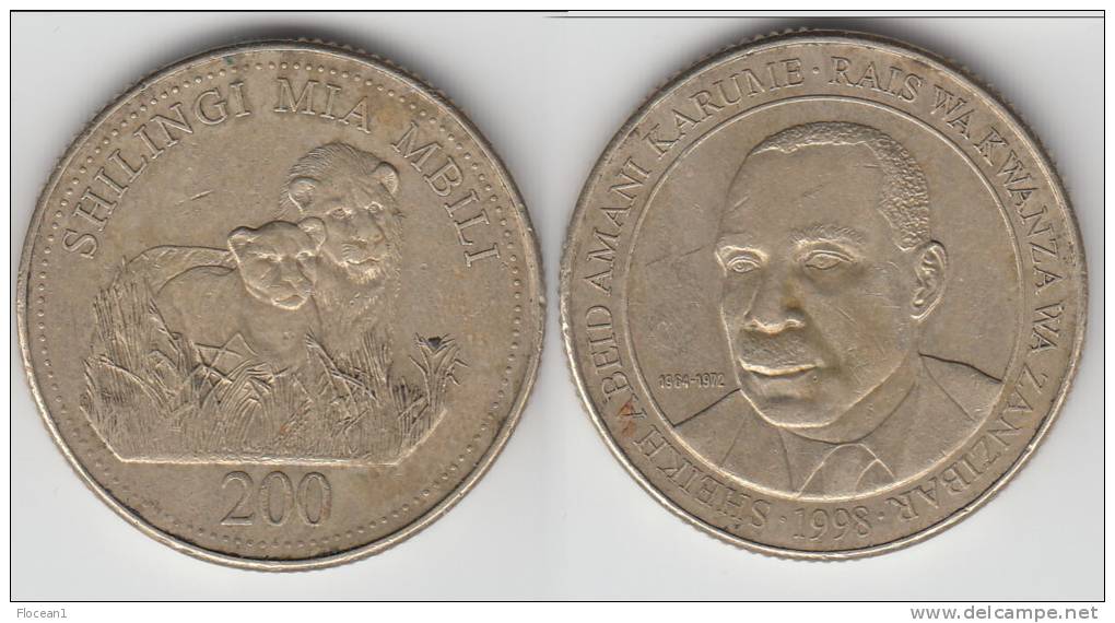 **** TANZANIE - TANZANIA - 200 SHILINGI 1998 SHEIKH KARUME **** EN ACHAT IMMEDIAT !!! - Tanzanie