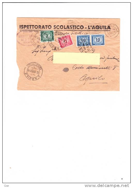 ITALIA 1951 - Sassone 98-99-104 Su Lettera - Taxe