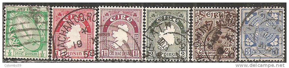 Irlanda 1922/40 Usato - N° 6 Valori - Used Stamps