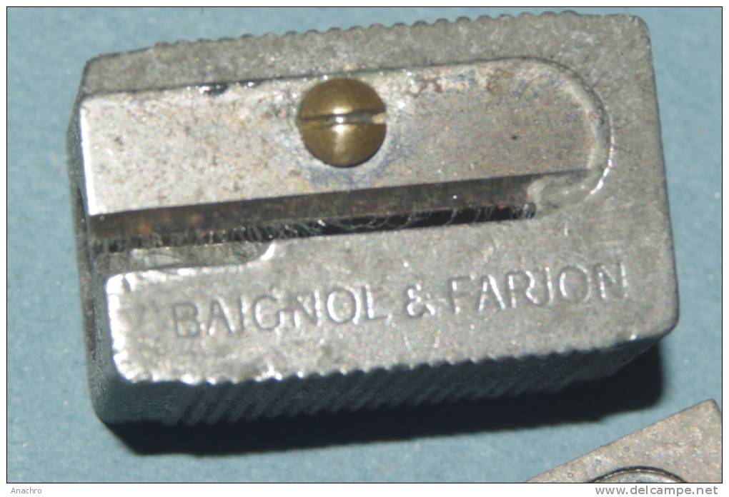 TAILLE CRAYON BAIGNOL Et FARJON Anciens Aluminium  / LOT De 3 - Autres & Non Classés