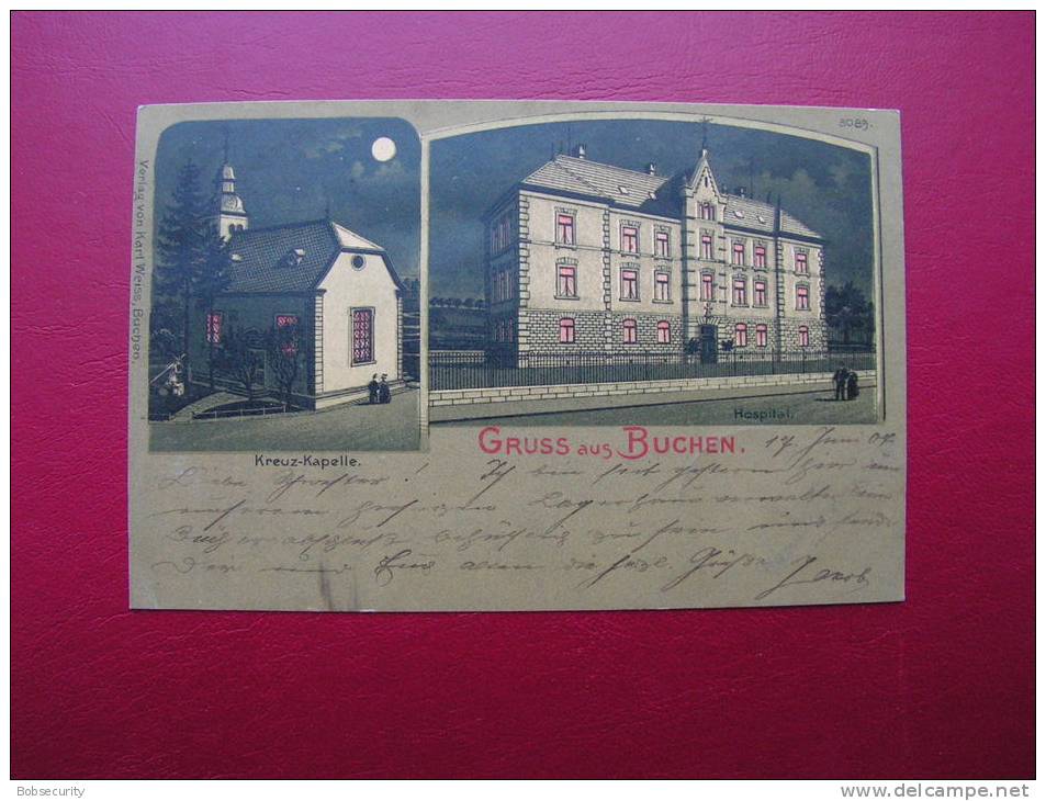 == Buchen  Bei Karlsruhe Odenwald .. Gruss Aus ..1904 - Buchen