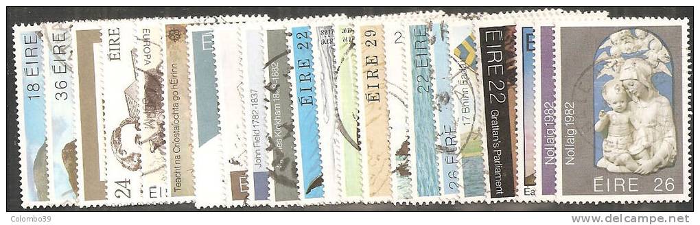 Irlanda 1982 Usato - Mi. 460/61; 464/83  Annata Completa Commemorativi 22 Valori - Used Stamps