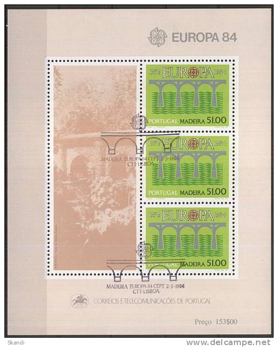 MADEIRA 1984 Mi-Nr. Block 5 O Used - CEPT - 1984