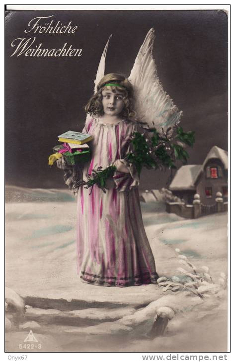 Carte Postale Fantaisie Enfant-Jeune Fille-Young Girl-Child Woman-Kind-NOËL-Ange-Angel-VOIR 2 SCANS- - Portraits