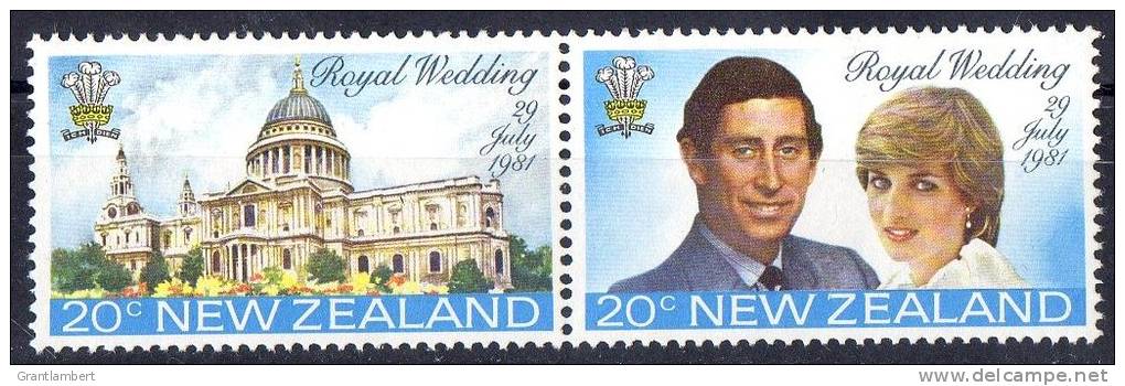 New Zealand 1981 Royal Wedding Pair MNH - Ongebruikt