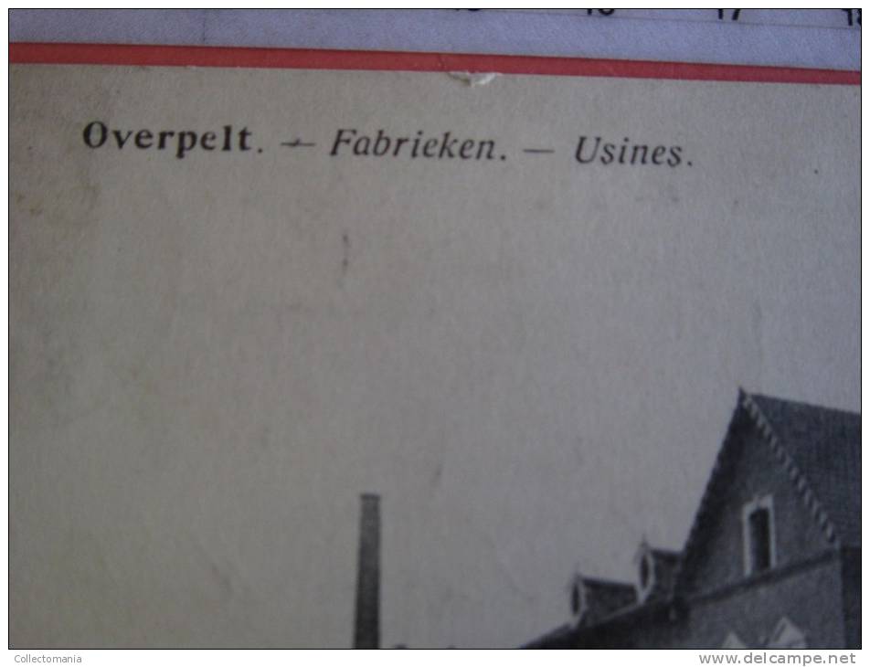 3 postk.  OVERPELT:   DORP , (drukker Jacobs)       Fabrieken,       Marktplein