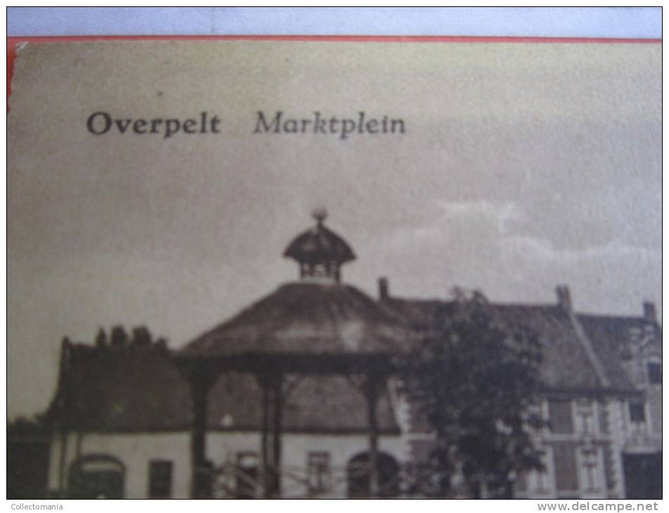 3 postk.  OVERPELT:   DORP , (drukker Jacobs)       Fabrieken,       Marktplein