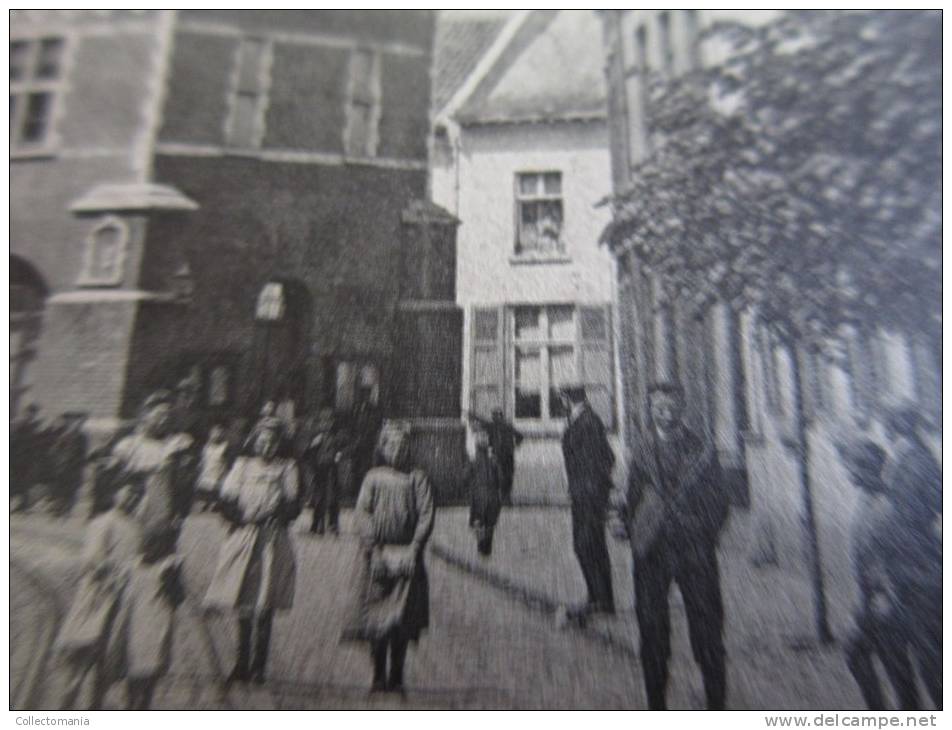 4 postk.  PEER   : OUDESTR.,     STADHUIS,       KERKSTR.,      DE TOREN